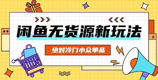闲鱼无货源冷门单品项目，绝对冷门小众单品-云创终点站