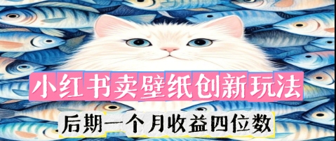 小红书卖壁纸创新玩法,后期一个月收益四位数-云创终点站