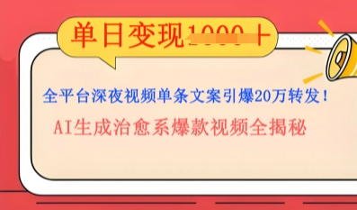 全平台深夜文案新风口:DeepSeek生成百万播放量金句,治愈系内容涨粉速度快4倍-云创终点站