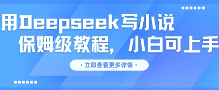 用Deepseek写小说,保姆级教程,小白可实操-云创终点站